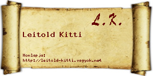 Leitold Kitti névjegykártya